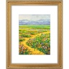 image:imageGolden State Art 16x20 GoldBlue Photo Frame Mat for 11x14 Plexiglass  Includes a White Mat Fits 11x14 Photo Art Poster or Print Display Vintage Ornate Finish Picture Frame Wall MountingGold