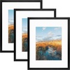 image:imageGolden State Art 16x20 Wall Picture Frame with Mat to Display 11x14 Photos Black 6PackBlack