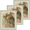 image:imageGolden State Art 3 Pack 8x10 Dark Gray Picture Frame Wall Mount  Farmhouse Rustic Photo Frame with HD Plastic Cover for Wall HangingLight Gray