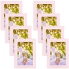 image:imageGolden State Art 4x6 Picture Frames Set of 8 White  Family Frames Set with Plexiglass for Wall or Tabletop Horizontal or Vertical DisplaysPink