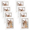image:imageGolden State Art 4x6 Picture Frames Set of 8 White  Family Frames Set with Plexiglass for Wall or Tabletop Horizontal or Vertical DisplaysWhite