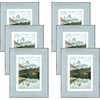 image:imageGolden State Art 9x12 Picture Frame Blue Set of 3  with Mat for 6x8 Picture Shatter Resistant Plexiglass  Engineered Wood Wall Photo FramesBlue