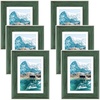 image:imageGolden State Art 9x12 Picture Frame Blue Set of 3  with Mat for 6x8 Picture Shatter Resistant Plexiglass  Engineered Wood Wall Photo FramesGreen
