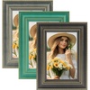 image:imageSet of 35x7 Vintage Black Frames Ornate Gold Trim Photo Frame  Versatile for Wall Hanging or Tabletop Use Perfect for Photos and Home DecorationMulticolour