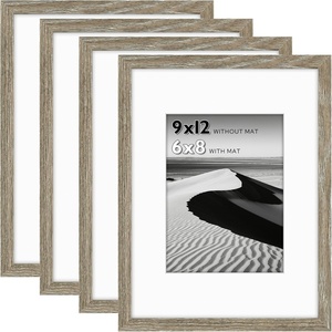 image:image12x16 Picture Frame Set of 4 Display 85x11 Photo with Mat or 12x16 Art Print without Mat Made of Engineered Wood Covered by Plexiglass Grey Picture Frames Collage Wall Decor Gallary Wall Frame  12x16 Poster Frame Made of Engineered Wood Covered by Plexiglass Grey Picture Frames Collage Wall Decor Gallary Wall FrameGrey