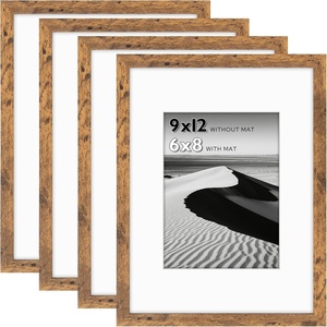image:image12x16 Picture Frame Set of 4 Display 85x11 Photo with Mat or 12x16 Art Print without Mat Made of Engineered Wood Covered by Plexiglass Grey Picture Frames Collage Wall Decor Gallary Wall Frame  12x16 Poster Frame Made of Engineered Wood Covered by Plexiglass Grey Picture Frames Collage Wall Decor Gallary Wall FrameVintage Brown
