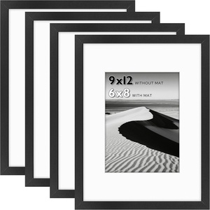 image:image12x16 Picture Frame Set of 4 Display 85x11 Photo with Mat or 12x16 Art Print without Mat Made of Engineered Wood Covered by Plexiglass Grey Picture Frames Collage Wall Decor Gallary Wall Frame  12x16 Poster Frame Made of Engineered Wood Covered by Plexiglass Grey Picture Frames Collage Wall Decor Gallary Wall FrameBlack