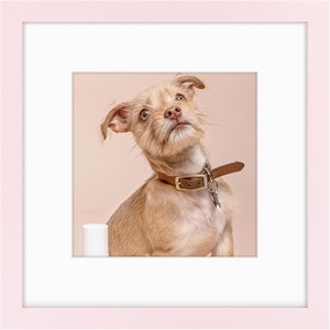 image:image12x16 Picture Frame with Mat for 11x14 Picture Dark Brown 1 Pack  Shatter Resistant Plexiglass  Engineered Wood Poster Frame for 30x40 cm Art Prints Wall MountingPink