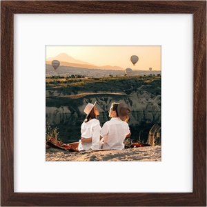 image:image12x16 Picture Frame with Mat for 11x14 Picture Dark Brown 1 Pack  Shatter Resistant Plexiglass  Engineered Wood Poster Frame for 30x40 cm Art Prints Wall MountingDark Brown