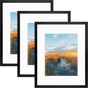 image:imageGolden State Art 16x20 Wall Picture Frame with Mat to Display 11x14 Photos Black 6PackBlack