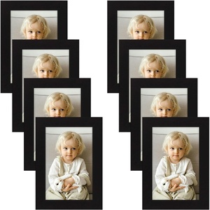 image:imageGolden State Art 4x6 Picture Frames Set of 8 White  Family Frames Set with Plexiglass for Wall or Tabletop Horizontal or Vertical DisplaysBlack