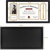 image:image11x175 Diploma Tassel Shadow Box Frame for 85x11 Certificate  Ivory Over Gold Mat For 85x11 DiplomaTassel Holder Real Glass Sawtooth Hangers Swivel Tabs11x22 4 Pack