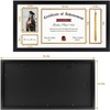image:image11x22 Black Diploma Tassel Shadow Box Frame for 85x11 Certificate  For 85x11 Diploma Frame 4x6 Photo Double Mat White Over Gold Tassel Holder Real Glass11x22 2 Pack
