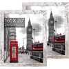 image:image2 Pack 11x14 Picture Frames in Brown Real Glas Wall Mount Display  Wide Molding 11 by 14 Photo Frame with Back Hangers Country Wood Grain Style Great for Photos Gift Pictures WeddingWhite