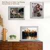 image:image2 Pack 11x14 Picture Frames in Brown Real Glas Wall Mount Display  Wide Molding 11 by 14 Photo Frame with Back Hangers Country Wood Grain Style Great for Photos Gift Pictures WeddingGray
