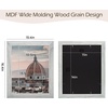 image:image2 Pack 11x14 Picture Frames in Brown Real Glas Wall Mount Display  Wide Molding 11 by 14 Photo Frame with Back Hangers Country Wood Grain Style Great for Photos Gift Pictures WeddingGray