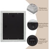 image:image2 Pack 11x14 Picture Frames in Brown Real Glas Wall Mount Display  Wide Molding 11 by 14 Photo Frame with Back Hangers Country Wood Grain Style Great for Photos Gift Pictures WeddingGray