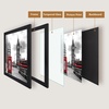 image:image2 Pack 11x14 Picture Frames in Brown Real Glas Wall Mount Display  Wide Molding 11 by 14 Photo Frame with Back Hangers Country Wood Grain Style Great for Photos Gift Pictures WeddingBlack