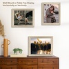 image:image2 Pack 11x14 Picture Frames in Brown Real Glas Wall Mount Display  Wide Molding 11 by 14 Photo Frame with Back Hangers Country Wood Grain Style Great for Photos Gift Pictures WeddingBeige