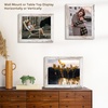image:image2 Pack 11x14 Picture Frames in Brown Real Glas Wall Mount Display  Wide Molding 11 by 14 Photo Frame with Back Hangers Country Wood Grain Style Great for Photos Gift Pictures WeddingWhite