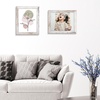 image:image2 Pack 11x14 Picture Frames in Brown Real Glas Wall Mount Display  Wide Molding 11 by 14 Photo Frame with Back Hangers Country Wood Grain Style Great for Photos Gift Pictures WeddingWhite
