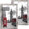 image:image2 Pack 11x14 Picture Frames in Brown Real Glas Wall Mount Display  Wide Molding 11 by 14 Photo Frame with Back Hangers Country Wood Grain Style Great for Photos Gift Pictures WeddingWhite