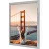 image:image2 Pack 11x14 Picture Frames in Brown Real Glas Wall Mount Display  Wide Molding 11 by 14 Photo Frame with Back Hangers Country Wood Grain Style Great for Photos Gift Pictures WeddingGray
