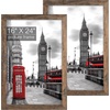image:image2 Pack 11x14 Picture Frames in Brown Real Glas Wall Mount Display  Wide Molding 11 by 14 Photo Frame with Back Hangers Country Wood Grain Style Great for Photos Gift Pictures WeddingBrown