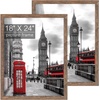 image:image2 Pack 11x14 Picture Frames in Brown Real Glas Wall Mount Display  Wide Molding 11 by 14 Photo Frame with Back Hangers Country Wood Grain Style Great for Photos Gift Pictures WeddingBrown