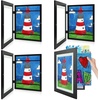 image:image2 Pack 9x12 FrontOpening Kids Artwork Frames Changeable Walnut  Magnetic Door Holds 50 Art Pieces Picture Frame Great for Kids Drawings Children Art Projects Crafts Schoolwork or HomeBlack