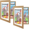 image:image2 Pack 9x12 FrontOpening Kids Artwork Frames Changeable Walnut  Magnetic Door Holds 50 Art Pieces Picture Frame Great for Kids Drawings Children Art Projects Crafts Schoolwork or HomeBrown