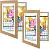 image:image2 Pack 9x12 FrontOpening Kids Artwork Frames Changeable Walnut  Magnetic Door Holds 50 Art Pieces Picture Frame Great for Kids Drawings Children Art Projects Crafts Schoolwork or HomeBrown