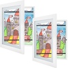 image:image2 Pack 9x12 FrontOpening Kids Artwork Frames Changeable Walnut  Magnetic Door Holds 50 Art Pieces Picture Frame Great for Kids Drawings Children Art Projects Crafts Schoolwork or HomeWhite