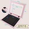 image:image2 Pack 9x12 FrontOpening Kids Artwork Frames Changeable Walnut  Magnetic Door Holds 50 Art Pieces Picture Frame Great for Kids Drawings Children Art Projects Crafts Schoolwork or HomeLight Pink