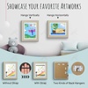 image:image2 Pack 9x12 FrontOpening Kids Artwork Frames Changeable Walnut  Magnetic Door Holds 50 Art Pieces Picture Frame Great for Kids Drawings Children Art Projects Crafts Schoolwork or HomeGrey