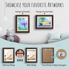 image:image2 Pack 9x12 FrontOpening Kids Artwork Frames Changeable Walnut  Magnetic Door Holds 50 Art Pieces Picture Frame Great for Kids Drawings Children Art Projects Crafts Schoolwork or HomeWalnut