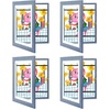 image:image2 Pack 9x12 FrontOpening Kids Artwork Frames Changeable Walnut  Magnetic Door Holds 50 Art Pieces Picture Frame Great for Kids Drawings Children Art Projects Crafts Schoolwork or HomeNavy Blue