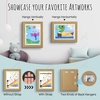 image:image2 Pack 9x12 FrontOpening Kids Artwork Frames Changeable Walnut  Magnetic Door Holds 50 Art Pieces Picture Frame Great for Kids Drawings Children Art Projects Crafts Schoolwork or HomeBrown