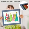 image:image2 Pack 9x12 FrontOpening Kids Artwork Frames Changeable Walnut  Magnetic Door Holds 50 Art Pieces Picture Frame Great for Kids Drawings Children Art Projects Crafts Schoolwork or HomeNavy Blue