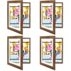 image:image2 Pack 9x12 FrontOpening Kids Artwork Frames Changeable Walnut  Magnetic Door Holds 50 Art Pieces Picture Frame Great for Kids Drawings Children Art Projects Crafts Schoolwork or HomeEcru
