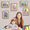 image:image2 Pack 9x12 FrontOpening Kids Artwork Frames Changeable Walnut  Magnetic Door Holds 50 Art Pieces Picture Frame Great for Kids Drawings Children Art Projects Crafts Schoolwork or HomeBrown
