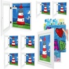 image:image2 Pack 9x12 FrontOpening Kids Artwork Frames Changeable Walnut  Magnetic Door Holds 50 Art Pieces Picture Frame Great for Kids Drawings Children Art Projects Crafts Schoolwork or HomeWhite