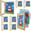 image:image2 Pack 9x12 FrontOpening Kids Artwork Frames Changeable Walnut  Magnetic Door Holds 50 Art Pieces Picture Frame Great for Kids Drawings Children Art Projects Crafts Schoolwork or HomeBrown
