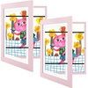 image:image2 Pack 9x12 FrontOpening Kids Artwork Frames Changeable Walnut  Magnetic Door Holds 50 Art Pieces Picture Frame Great for Kids Drawings Children Art Projects Crafts Schoolwork or HomeLight Pink