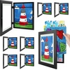 image:image2 Pack 9x12 FrontOpening Kids Artwork Frames Changeable Walnut  Magnetic Door Holds 50 Art Pieces Picture Frame Great for Kids Drawings Children Art Projects Crafts Schoolwork or HomeBlack