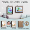 image:image2 Pack 9x12 FrontOpening Kids Artwork Frames Changeable Walnut  Magnetic Door Holds 50 Art Pieces Picture Frame Great for Kids Drawings Children Art Projects Crafts Schoolwork or HomeWalnut