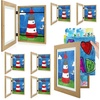 image:image2 Pack 9x12 FrontOpening Kids Artwork Frames Changeable Walnut  Magnetic Door Holds 50 Art Pieces Picture Frame Great for Kids Drawings Children Art Projects Crafts Schoolwork or HomeBrown
