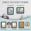 image:image2 Pack 9x12 FrontOpening Kids Artwork Frames Changeable Walnut  Magnetic Door Holds 50 Art Pieces Picture Frame Great for Kids Drawings Children Art Projects Crafts Schoolwork or HomeWalnut