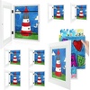 image:image2 Pack 9x12 FrontOpening Kids Artwork Frames Changeable Walnut  Magnetic Door Holds 50 Art Pieces Picture Frame Great for Kids Drawings Children Art Projects Crafts Schoolwork or HomeWhite
