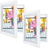 image:image2 Pack 9x12 FrontOpening Kids Artwork Frames Changeable Walnut  Magnetic Door Holds 50 Art Pieces Picture Frame Great for Kids Drawings Children Art Projects Crafts Schoolwork or HomeWhite
